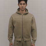 AirCotton|太空寬版連帽外套 松灰綠