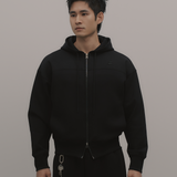 AirCotton|太空寬版連帽外套 純粹黑