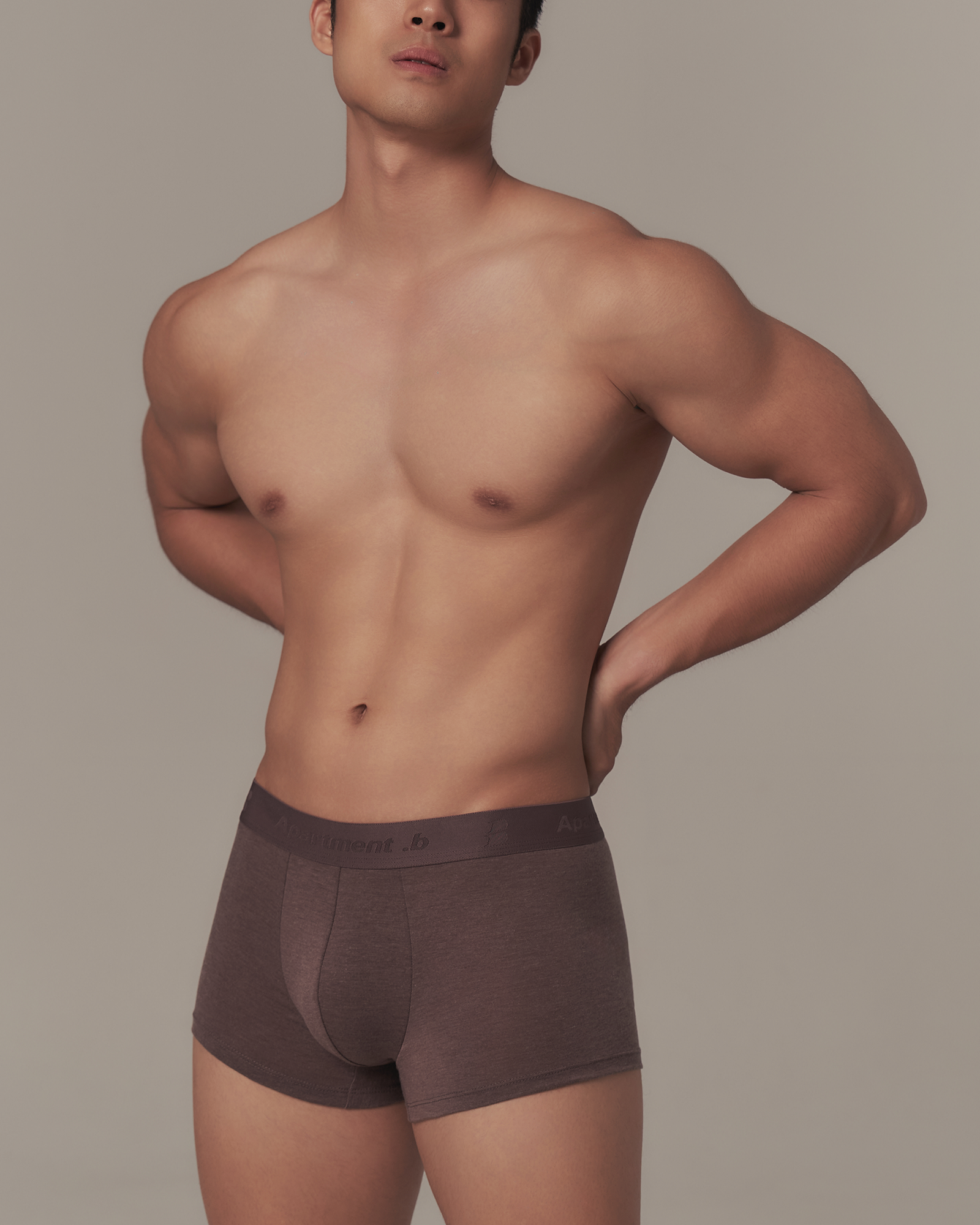 Apartment.b 男子公寓|Canvas 內著系列|中長版四角褲 麻紫