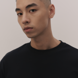SilkyCotton|寬版T恤 等待愛情 純粹黑