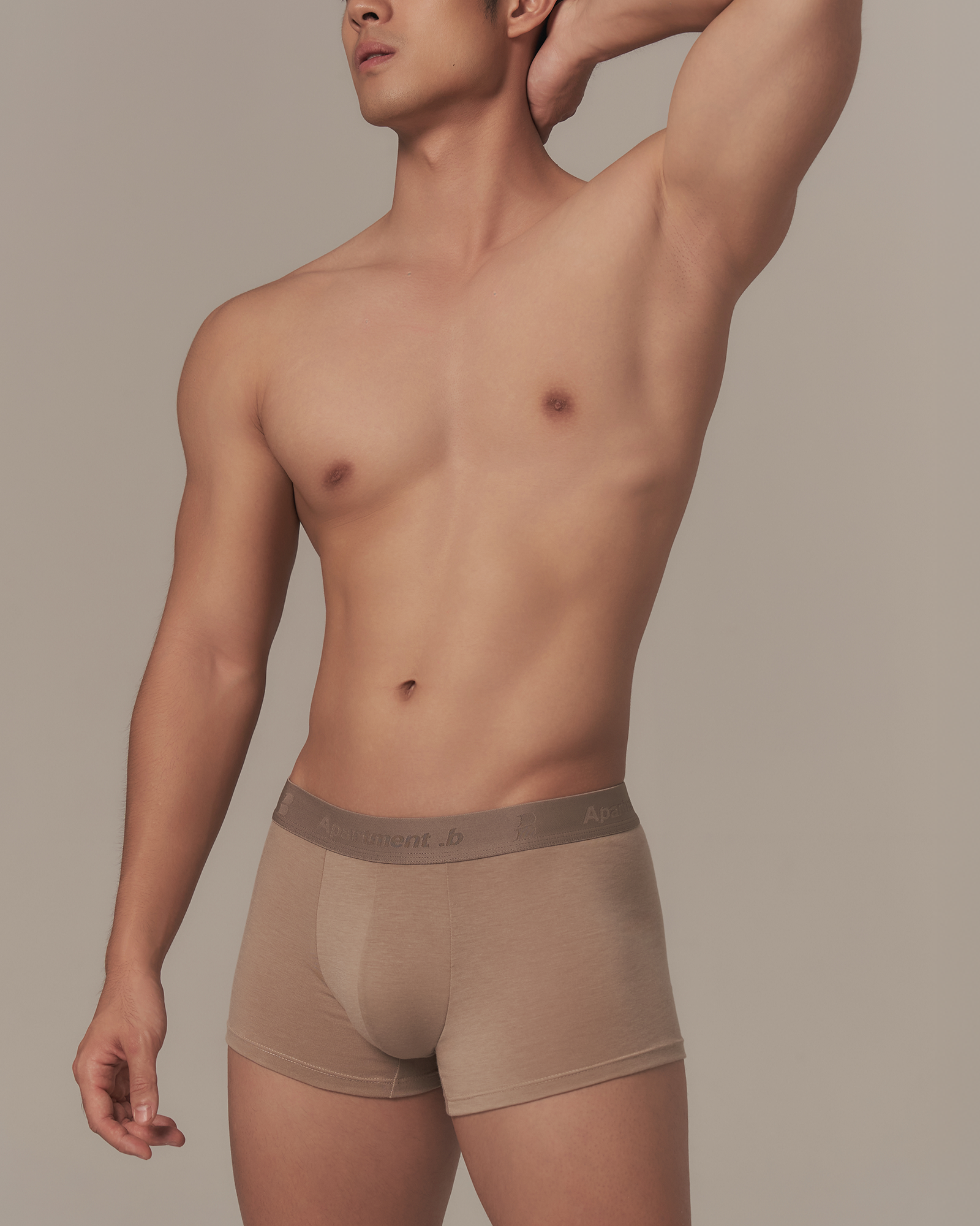 Apartment.b 男子公寓|Canvas 內著系列|中長版四角褲 麻卡其