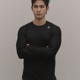Apartment.b 男子公寓|WaveFlex|武士浪紋訓練長袖 純粹黑