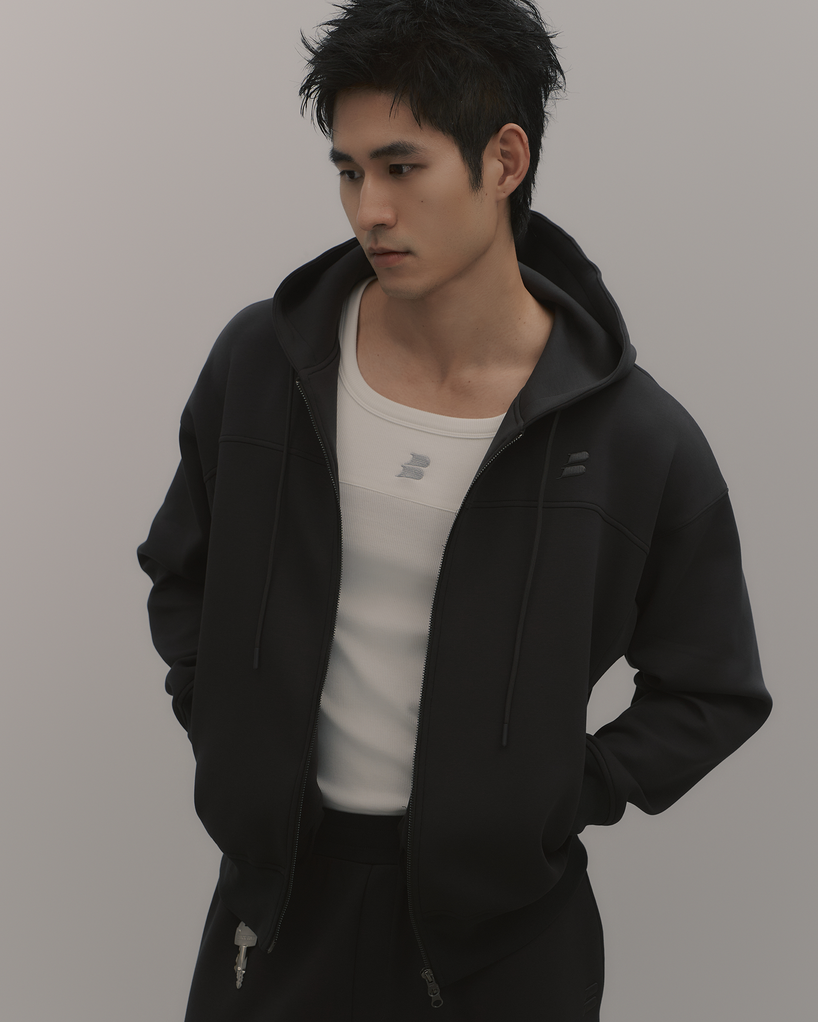 Apartment.b 男子公寓|AirCotton|太空寬版連帽外套 墨石灰
