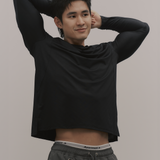Apartment.b 男子公寓|WaveFlex|武士浪紋訓練長袖 純粹黑