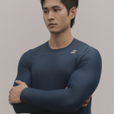 WaveFlex|武士浪紋訓練長袖 深海藍