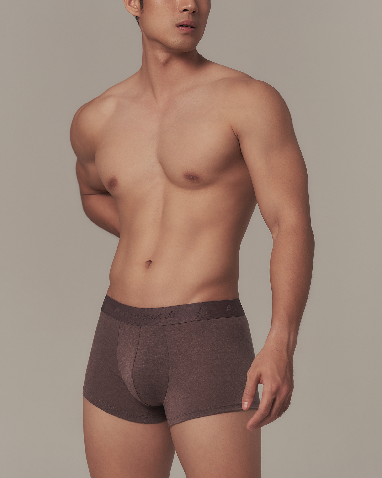 Apartment.b 男子公寓|Canvas 內著系列|中長版四角褲 麻紫