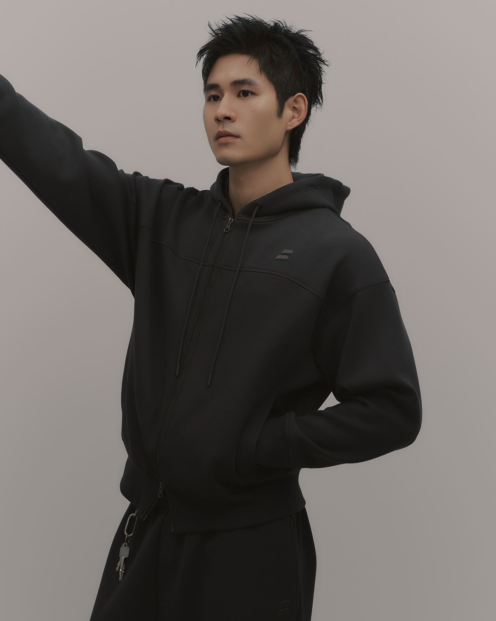 Apartment.b 男子公寓|AirCotton|太空寬版連帽外套 墨石灰