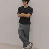 InvisiDry Dual｜藏汗雙面 寬版圓領短袖 純粹黑