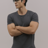 InvisiDry Dual｜藏汗雙面 修身圓領短袖 霧鐵灰