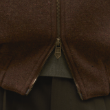 羊毛短版夾克 / 咖啡棕