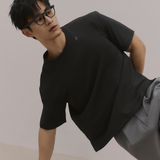 InvisiDry Dual｜藏汗雙面 寬版圓領短袖 純粹黑