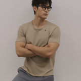 InvisiDry Dual｜藏汗雙面 修身圓領短袖 拿鐵棕