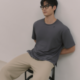 InvisiDry Dual｜藏汗雙面 寬版圓領短袖 霧鐵灰