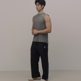 MeshFlex｜彈性訓練直筒長褲 純粹黑