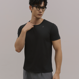 InvisiDry Dual｜藏汗雙面 修身圓領短袖 純粹黑