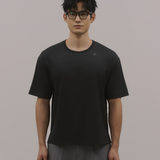 InvisiDry Dual｜藏汗雙面 寬版圓領短袖 純粹黑