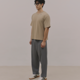 InvisiDry Dual｜藏汗雙面 寬版圓領短袖 拿鐵棕