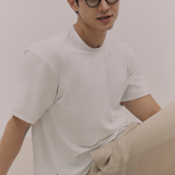 InvisiDry Dual｜藏汗雙面 寬版圓領短袖 純粹白