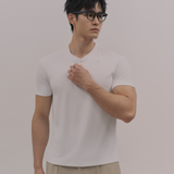 InvisiDry Waffle｜藏汗華夫 修身亨利短袖 純粹白