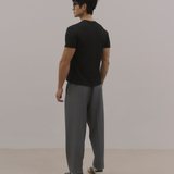 InvisiDry Waffle｜藏汗華夫 修身亨利短袖 純粹黑