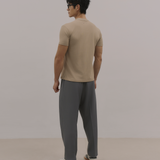 InvisiDry Waffle｜藏汗華夫 修身亨利短袖 拿鐵棕