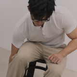 InvisiDry Waffle｜藏汗華夫 修身亨利短袖 純粹白