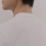 InvisiDry Waffle｜藏汗華夫 修身亨利短袖 純粹白