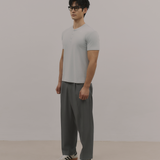 InvisiDry Waffle｜藏汗華夫 修身亨利短袖 冰河藍