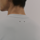 InvisiDry Waffle｜藏汗華夫 修身亨利短袖 冰河藍