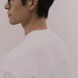 InvisiDry Waffle｜藏汗華夫 寬版亨利短袖 純粹白