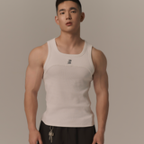 RibSoft｜武士羅紋坦克背心 純粹白