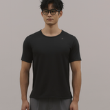InvisiDry Dual｜藏汗雙面 修身圓領短袖 純粹黑
