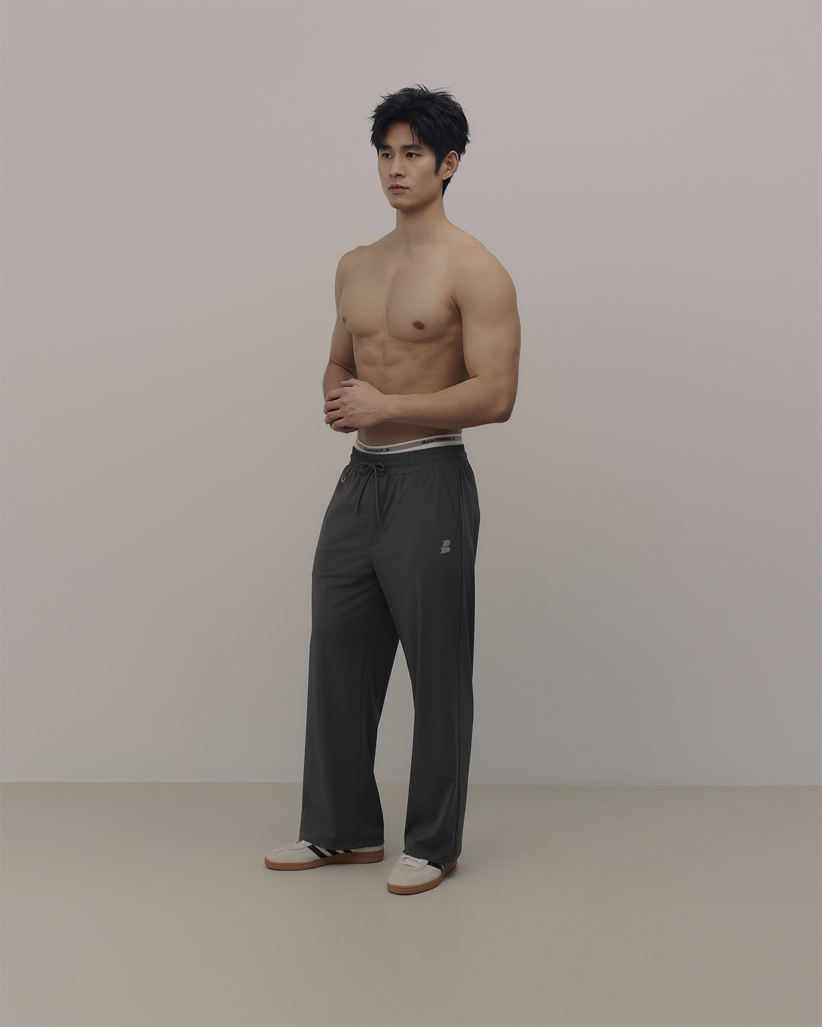 MeshFlex｜Stretch Training Straight Trousers - Iron Gray